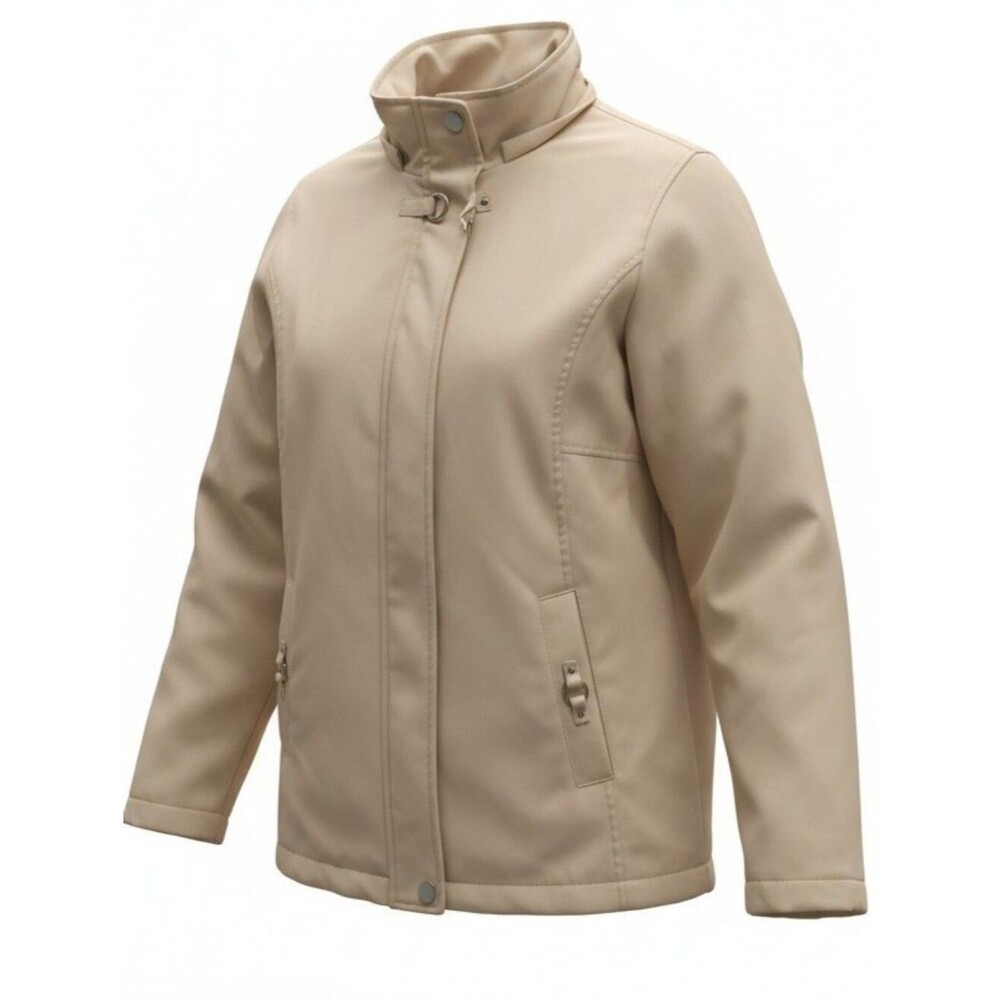 White Stag Tan Lightweight Windbreaker Jacket Full Zip & Snap 2X (18-20)